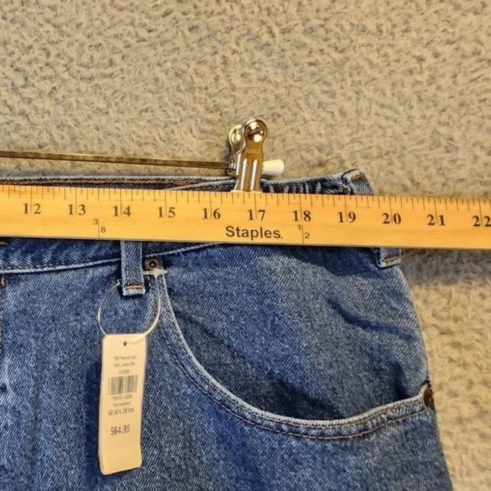 L.L.Bean Comfort Waist Flannel Lined Jeans Mens Size 40x29 Stonewashed Denim NWT